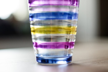 Colorful water glass