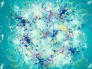 Abstract background water splashing ornament 