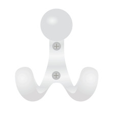 Metal hook rack. vector illustration