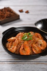 fried chicken with vegetables on plate