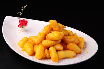 fried potatoes on a plate