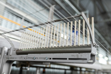 Carpet factory, carpet production, synthetic yarns for weaving looms