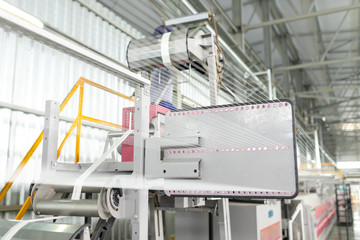 Carpet factory, carpet production, synthetic yarns for weaving looms