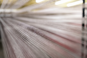 Carpet factory, carpet production, synthetic yarns for weaving looms