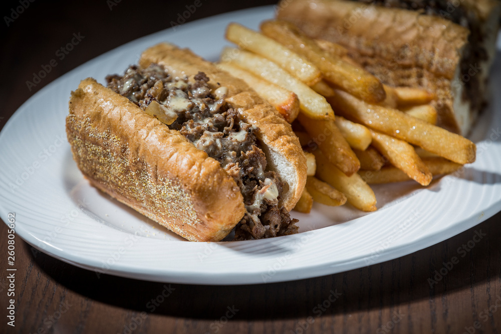 Wall mural philly cheese steak