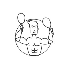 man brazilian dancer with maracas instrument