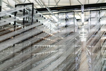 Carpet factory, carpet production, synthetic yarns for weaving looms