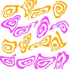 Abstract graphic ornament on white background. Digital art. Background for use in design