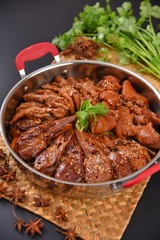 meatballs with tomato sauce in a pan