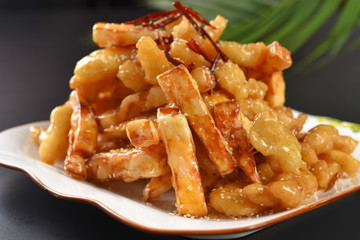 fried chicken wings with french fries