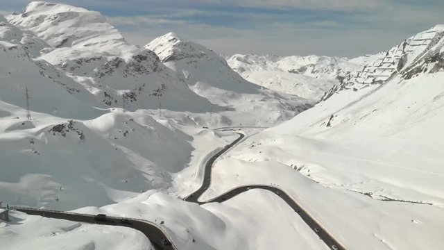 Julier pass, Switzerland, Europa. Julier pass is a mountain pass in Switzerland, in the Albula Range of the Alps