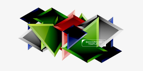 Triangular low poly background design, multicolored triangles. Vector