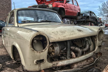 Fototapeta premium Old Metal on Scrapyard