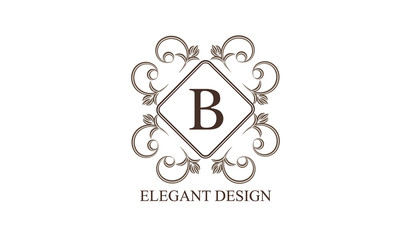 Vintage monogram with the letter. An elegant logo for a store, office, restaurant, boutique, hotels. Vector illustration