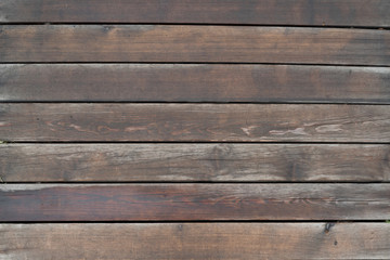 Background of wet wooden boards. Textured floor on top view.
