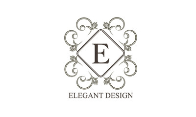 Vintage monogram with the letter. An elegant logo for a store, office, restaurant, boutique, hotels. Vector illustration