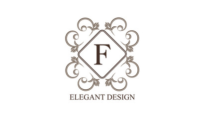 Vintage monogram with the letter. An elegant logo for a store, office, restaurant, boutique, hotels. Vector illustration