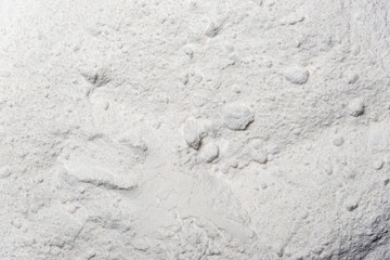 texture of white powder or flour on the whole frame. Horizontal frame