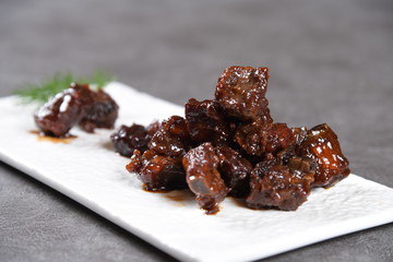 grilled meat on a skewer