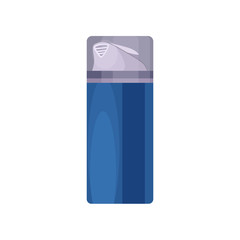 Plastic shampoo bottle flat icon. Shower gel, moisturizer, shaving cream. Bathroom concept. Vector illustration can be used for topics like beauty, hygiene, healthcare