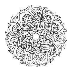 Mandala flower in arabic style.