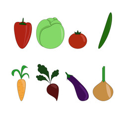 set of vegetables