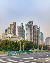 Pudong District Urban Scene, Shanghai, China