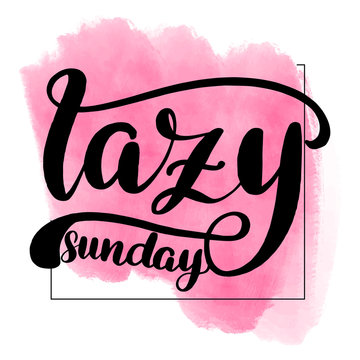 lettering lazy sunday