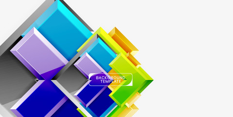 Glossy modern geometric background, abstract arrows composition