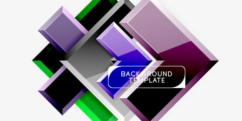 Glossy modern geometric background, abstract arrows composition