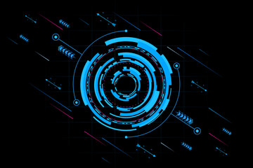 Abstract Technology Futuristic Interface.Element of digital UI.vector and illustration