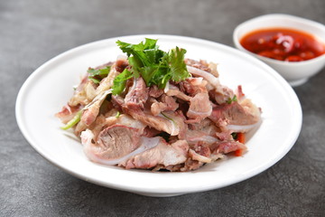 pork with rice and vegetables