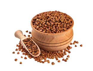 Buckwheat isolated on white background with clipping path