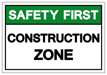 Safety Construction Zone Symbol Sign, Vector Illustration, Isolate On White Background Label. EPS10