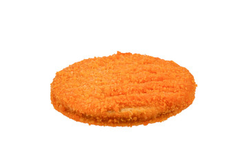 Fish burger isolated on white background.
