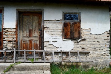 an old abandoned house in the village