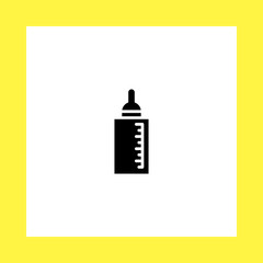 baby bottle vector icon. flat design