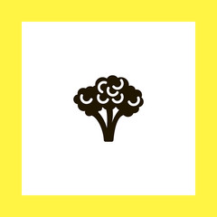 broccoli vector icon. flat design