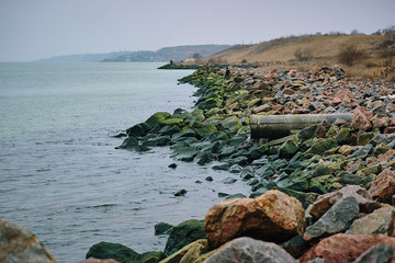 rocks and sea