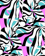 Seamless abstract pattern for summer. Vector illustration.