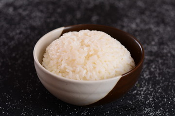 white rice in a bowl