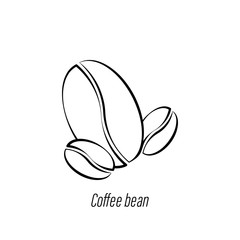 coffee bean hand draw icon. Element of coffee illustration icon. Signs and symbols can be used for web, logo, mobile app, UI, UX