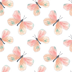 Pink butterflies pattern
