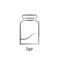 coffee sugar hand draw icon. Element of coffee illustration icon. Signs and symbols can be used for web, logo, mobile app, UI, UX