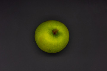 apple on black background