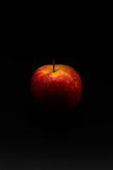 Fototapeta na wymiar apple on black background