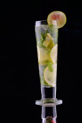 cocktail with lime and mint