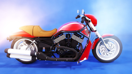Fototapeta premium concept art of elegant and powerful motorcycle 