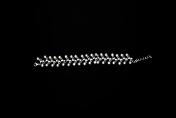 pearl necklace on black