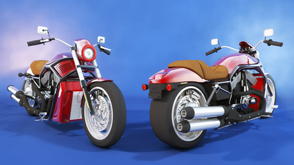Fototapeta na wymiar concept art of elegant and powerful motorcycle 
